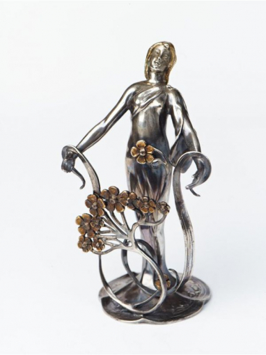 Серебреная Визитница Девушка