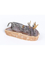 Серебреная Визитница Собака в камышах