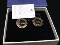 Золотые запонки с подписью