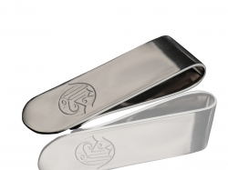 Серебряный зажим для денег с логотипом